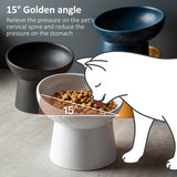 Cat Nordic Style Food Bowl Pet Animal Ceramics Eating Dishes High Foot Candy Color Puppy Kitten Matte Bowls Dog Accessories