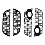 2X ABS Car Front Left &amp; Right Bumper Fog Light Lower Grille Cover for Audi A5 2008 2009 2010 2011