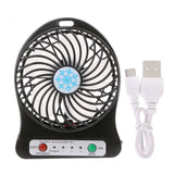 Portable LED Light  Mini Fan Air Cooler Mini Desk USB Fan Third Wind USB Fan Rechargeable ABS Portable Office Outdoor Home