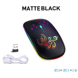 Wireless Optical Mouse 2.4G+BT3.0+BT5.2 3-mode Ergonomic Mouse Built-in 500mAh Rechargeable Battery for PC Laptop