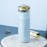 300ml Thermos Cup with Filter Tea Maker Stainless Steel Insulated Bottle with Glass Infuser Separates Tea and Water Vacuum Flask