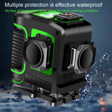12 Lines 3D Green Laser Levels Self Leveling 360 Horizontal and Vertical Cross Super Powerful Green Laser Beam Line