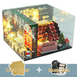 Cutebee DIY DollHouse Wooden Doll Houses Miniature Dollhouse Furniture Kit Toys for children New Year Christmas Gift Casa