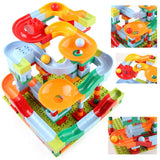 182pcs Big Marble Race Run Building Blocks ABS Track Funnel Slide Compatible Building Bricks Set Kid Toy Baby Birthday Xmas Gift
