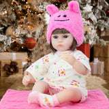 42cm Rebirth Doll Simulation Baby Vinyl Soft Kid's Educational Toys Doll With Lovely Faces And Movable Limbs