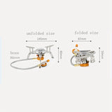 Outdoor Gas Stove Camping Hiking Gas Burner Folding Electronic Stove Hiking Portable Foldable Split Stove Cooking Burner Tool