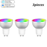 Tuya Gu10 Smart LED Light Bulb 5W RGBCW Voice Control Work With Alexa Google Home Smart Home Automation Light