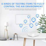 Tuya WiFi Intelligent Air Housekeeper 6-in-1 Air Quality Monitor PM2.5/Formaldehyde/TVOC/CO2/Temperature/Humidity Detector