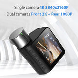 Car Auto Black Dash Cam WiFi V50 4K Dashboard Camera with 2.0 inch IPS Screen 360 Rotatable Lens G-Sensor Car Electronics