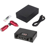Rca Interface Rotatable Tattoo Tattoo Machine Red &amp; Double Led Display Tattoo Power Supply Permanent Us Plug