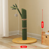 Sisal Cat Scratch Post Bamboo-typed Cat Climbing Frame with Panda Solid Wood Climbing Tree Toys Activity Furniture Protector