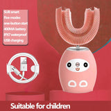 U-Shaped Electric Toothbrush Recharge Automatic Ultrasonic Toothbrush Kids Cartoon Pattern Toothbrush