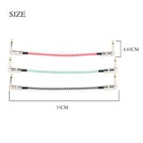 3Pack Guitar Patch Pedal Cable 6.5 Right Angle Braided Cable for Instrument Jumper Cables