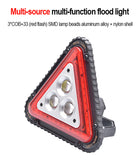 COB Glare Floodlight Car Triangle Warning Light USB Rechargeable Floodlight LED Bulbs CE Litwod 2 Years