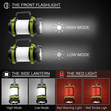 LED Camping Lantern Rechargeable, T2000 High Lumen Light Flashlight, 6 Modes, High Capacity Power Bank