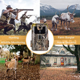 Hunting Camera 36MP 2.7K Resolution Trail Camera Outdoor PIR Sensor Infrared Waterproof Cam 2021 new dropshipping