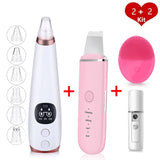 Electric Blackhead Remover Vacuum Face Ance Pore Cleaner Ultrasonic Skin Scrubber Pimple Black Head Suction Facial Washing Brush