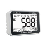 ST8310 Air Quality Monitor 3 in 1 Indoor CO2 Temperature Humidity Tester Ambient/Dew Point/Wet Bulb Temp LCD Backlight