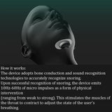 Smart Snore Stopper Stop Snoring Biosensor anti snore Sleeping Aid with APP and sleep monitor sleep aid device CPAP replacer