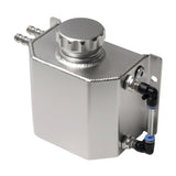 Universal 1L Alloy Aluminium Water Overflow Expansion Coolant Tank Bottle with Drain Plug(Polished)