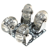 Transparent PU Caster Mute Universal Heavy Duty Furniture Wheel For Children's Car Office Chair Swivel Casters