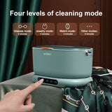 PF-90 Ultrasonic Cleaner Glasses Jewelry Cleaning Machine 500ml 45000HZ Portable Watch Denture Cleaning Machine 4 Modes