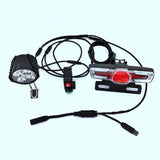 Dropship-for Bafang BBS01 BBS02 BBSHD Mid Drive Motor Electric Bike Waterproof Line Light Set with Brake Turn Signal Bike Light