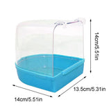 Out Suspension Caged Bird Bath Multi Cage Covered Parrot Bathing Tub for Small Brids Cockatiel Lovebird Bird Grooming Pet