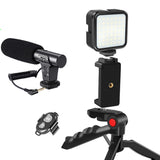 Vlogging Kit Mobile Phone Bracket Microphone Fill Light Combination Set For Vlog Live Phone Recording