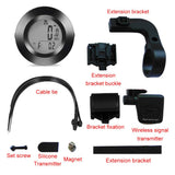 Bicycle Computer Set Wireless Waterproof Digital Round Luminous Speed Measurement Odometer Bike Speedometer