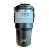 600ml Tyeso Tumbler Coffee Cup Stainless Steel Vacuum Thermal Straw Cups Insulated Mug Cold Storage Ice Large Capacity Leakproof