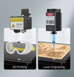 3d Printing Laser Engraving 2-in-1 Metal Frame FDM 3D Printer Mega S upgrade Dual Gear Extruder impresora 3d