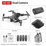 HKNA New S608 GPS Drone 6K Dual HD Camera Professional Aerial Photography Brushless Motor Foldable Quadcopter RC Distance 3000M