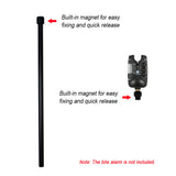 50-80cm Adjustable Quick-release Extending Bank Stick Spiral Point Fishing Bankstick with Magnet Bite Alarm Bank Stick Black