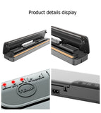 Best Vacuum Food Sealer 34cm 220V/110V Automatic Commercial Household Food Vacuum Sealer Packaging Machine Include 10Pcs Bags