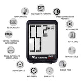 WEST BIKING Bike Computer Wireless Large Screen Waterproof With Backlight Bicycle Stopwatch Speedometer Cycling Accessory