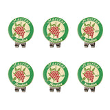 6 Pcs/Set Golf Ball Marker Hat Clip Magnetic Golf Hat Clip Removable Metal Golf Cap Clips Mark Ball Position Golf Accessories