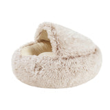 Ultra Soft Plush Cat Tent Cave Bed Pet Dog Beds Cushion Comfortable Nest Donut Cuddler Self Warming Sleeping Bed for Cats Puppy