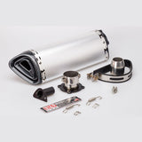 51MM Motorcycle Exhaust Pipe With Muffler Moto Bike Pot Escape For Yamaha Honda KTM Kawasaki Ducati Slip-on D-type 300 triangle