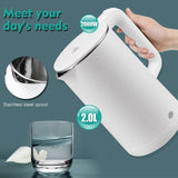 Electric Kettle, Stainless Steel Hot Water Boiler, Potable Fast Water Kettle with Auto Shutoff Fast Boiling 2L 2000W