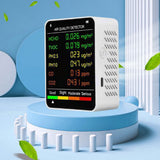 6 In 1 PM2.5 PM10 HCHO TVOC CO CO2 Air Quality Detector CO Carbon Dioxide Formaldehyde Monitor LCD Large Screen Display
