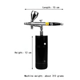 New Arrival Airbrush Set Air Compressor Airbrush Paint Spray Gun USB Rechargeable Oxygen Injector For Nail Art Tattoo Craft Cak