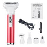 Protable 5in1 Electric Hair Remover Epilator Wet&amp;Dry Lady Shaver Nose Hair Trimmer Eyebrow Leg Armpit Bikini Trimmer Women Razor