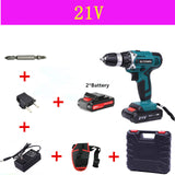 XLTOWN 16.8/21V electric screwdriver With 2 battery home cordless electric screwdriver hand drill lithium battery power tools