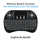 2.4Ghz Wireless Keyboard 7 color backlit i8 Mini Russian English 3 colour Air Mouse with Touchpad Remote Control Android TV Box