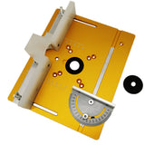 Aluminum Router Table Insert Plate W/ Miter Gauge for Woodworking Benches Table Saw Multifunctional Trimmer Engraving Machine