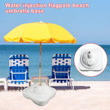 Patio Umbrella Base Outdoor Garden Heavy Duty Beach Parasol Stand PE Home Hotel Sun Shelter Water Filled Weatherproof Accessory