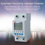 Automatic Reclosing Leakage Protector Power Adjustable Electric Source Protecting Device LCD Display with Metering Function