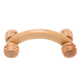 Handheld Wooden 4 Wheels Rollers Massager Body Arm Back Massager