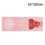 185*63cm Double Layer Non-Slip Fitness Mat Digital Portable Printing Protection Yoga Exercise Pad with Position Line Gymnastics